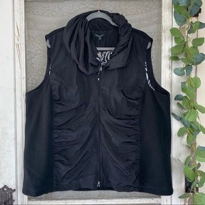 For Cynthia Black Ruched Vest Fleece Vest Sz. 3X
